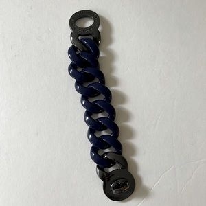 MARC by MARC JACKBS chunky link bracelet. Dark Navy w/ Dark Chrome closure